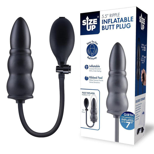 Size Up Ripple 5.5 Inch Inflatable Ribbed Butt Plug