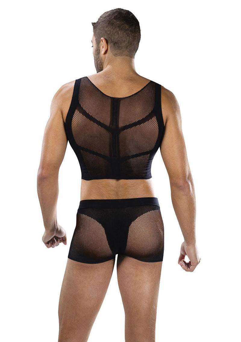 Fishnet Armor 2 Piece Set (Black) – Lightweight Breathable Lingerie Set