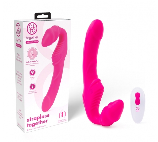 Together Toy Strapless Together Pink Remote-Controlled Silicone Couples Vibrator