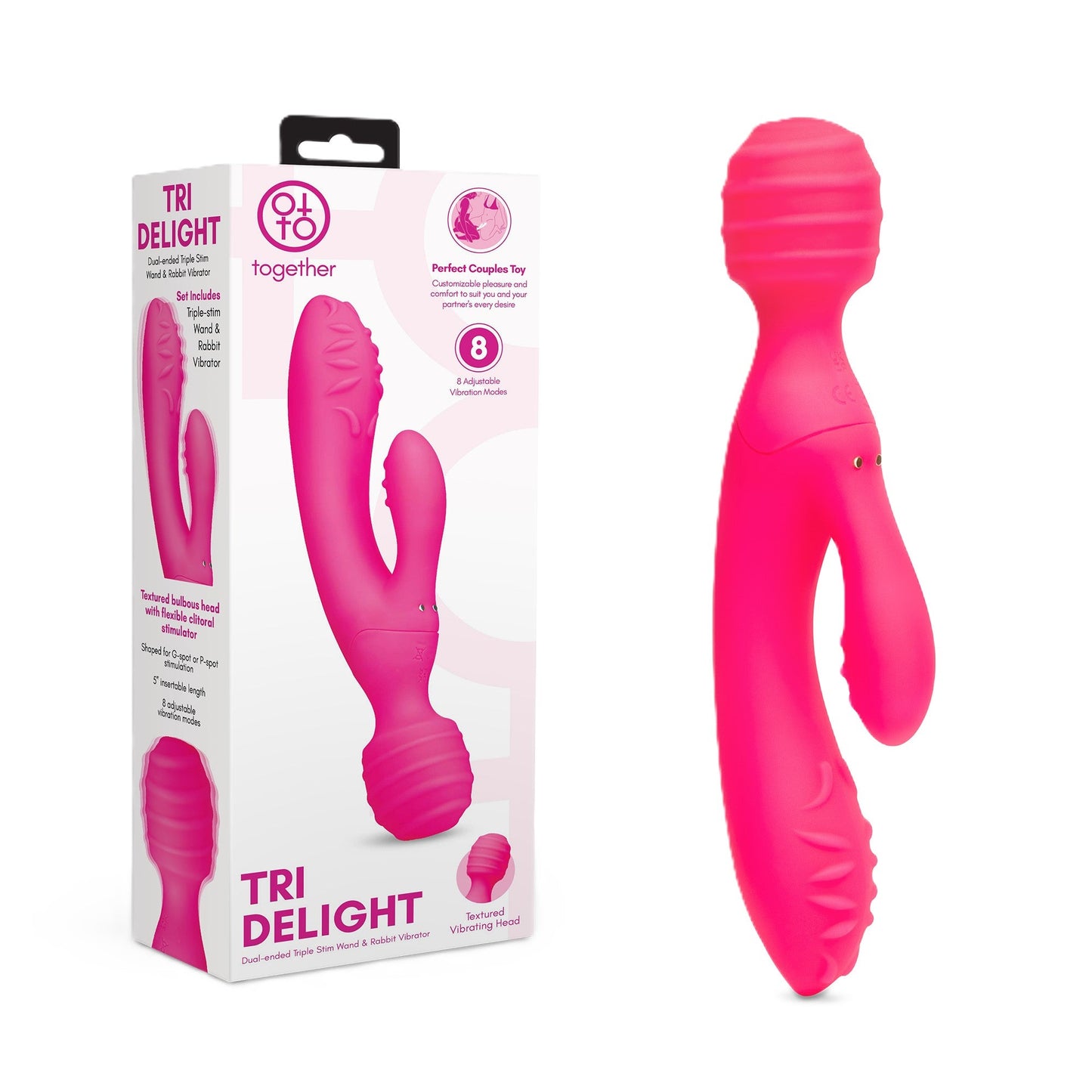 Together Toy Tri Delight – Dual-Ended Wand and Rabbit Vibrator