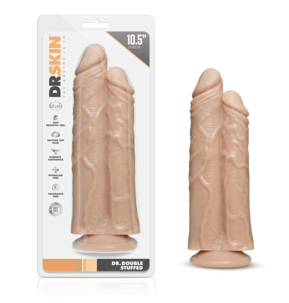 Dr. Skin Double Trouble (Vanilla) – Realistic 9.5" Double Shaft Dildo