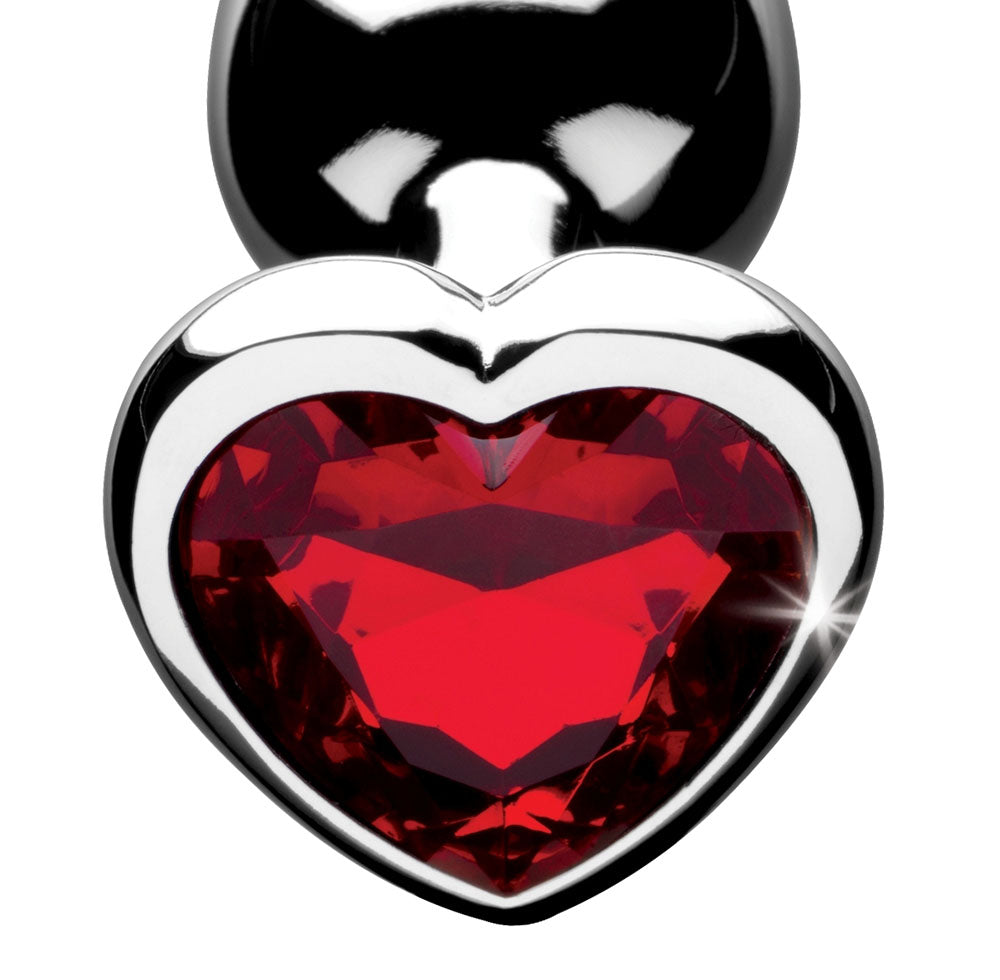 Booty Sparks 3.3" Red Heart Aluminum Anal Plug