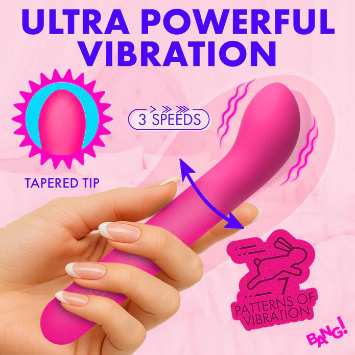 G-Spot Flexible Silicone Vibrator (Pink) – 6.1 Inch Silicone G-Spot Vibrator