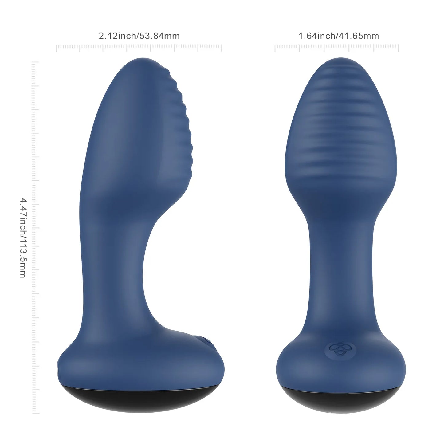 Frenzy (Blue) – App-Controlled Waterproof Rotating Anal Vibrator 4.17cm