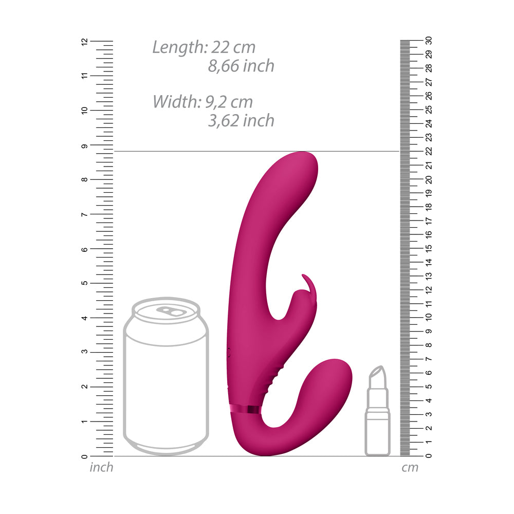 Vive Suki Triple Action (Pink) – Strapless Strap On Vibrator