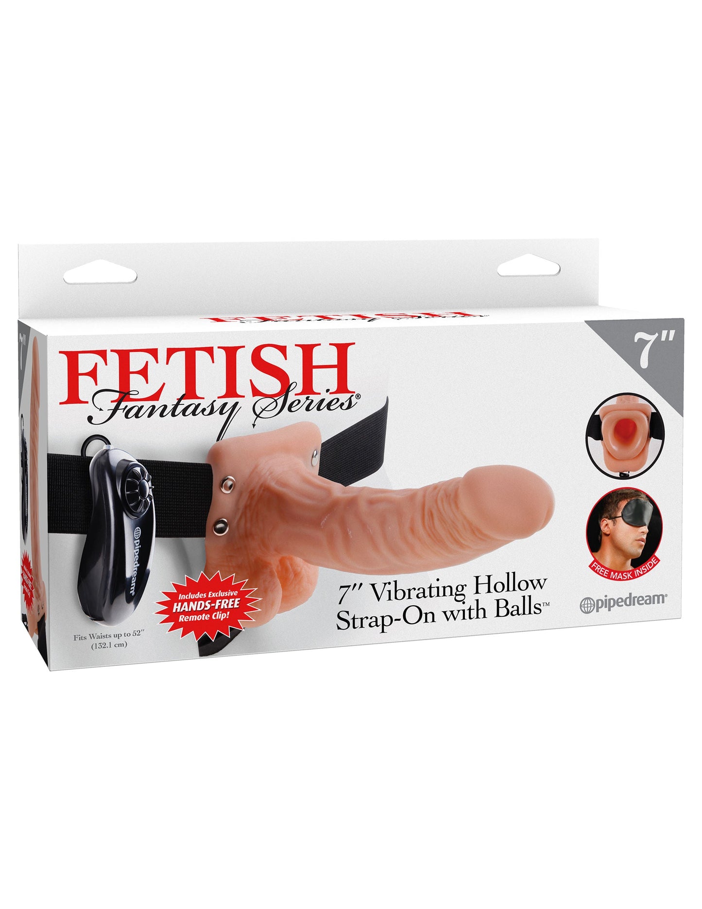Fetish Fantasy Series 7-Inch Vibrating Hollow Strap-On (Flesh) – Vibrating Strap-On