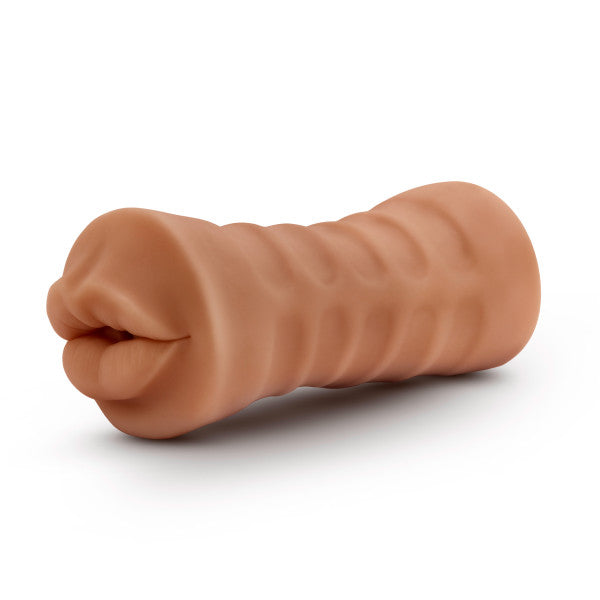 M for Men Isabella Mocha Realistic Vibrating Male Stroker Sleeve