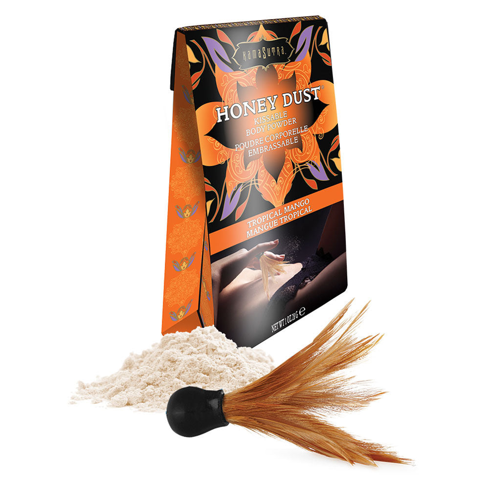 Honey Dust Tropical Mango – Kissable Moisture-Wicking Body Powder with Feather Applicator