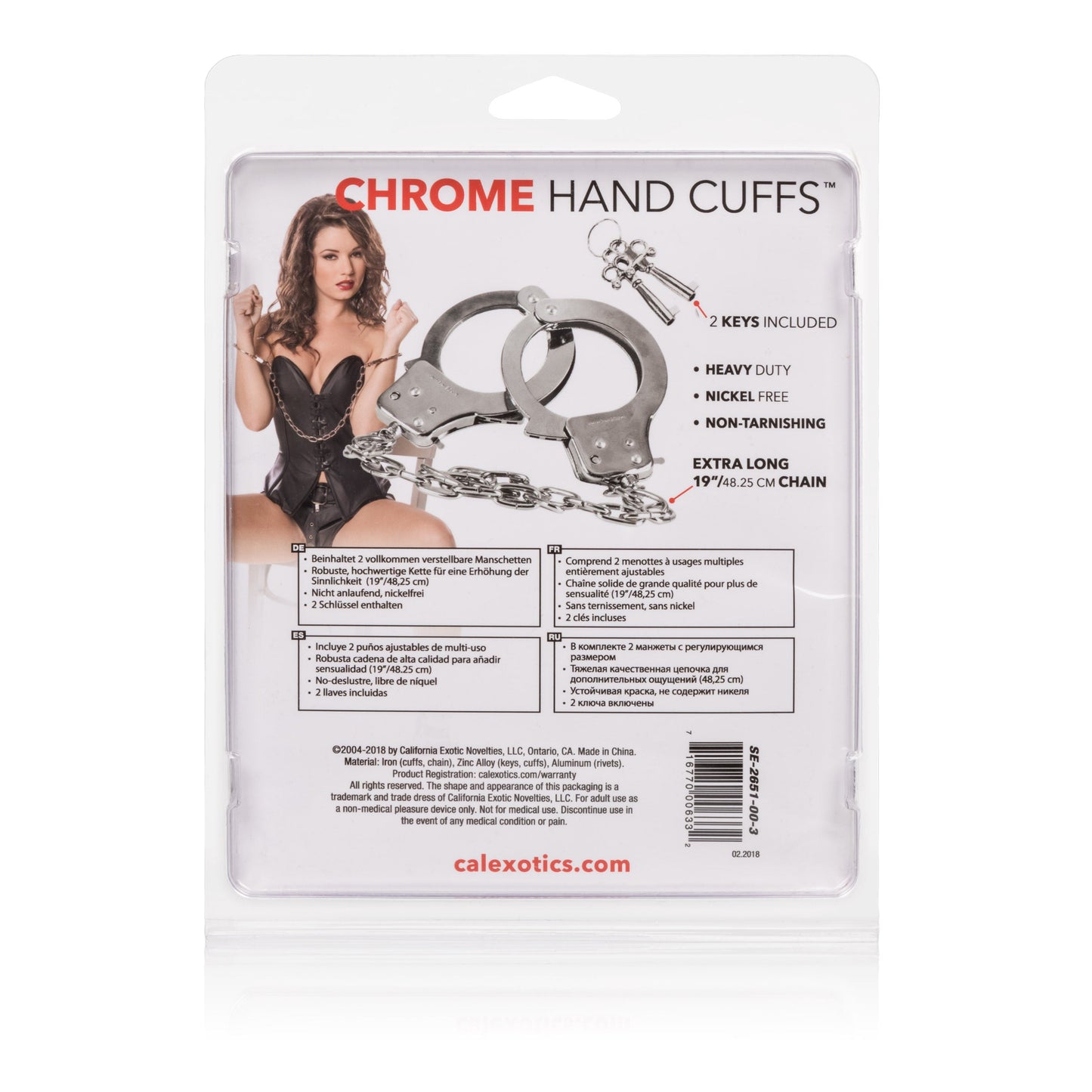 Heavy Duty Nickel-Free Handcuffs With Safety Release And Keys – Restraint Accessory