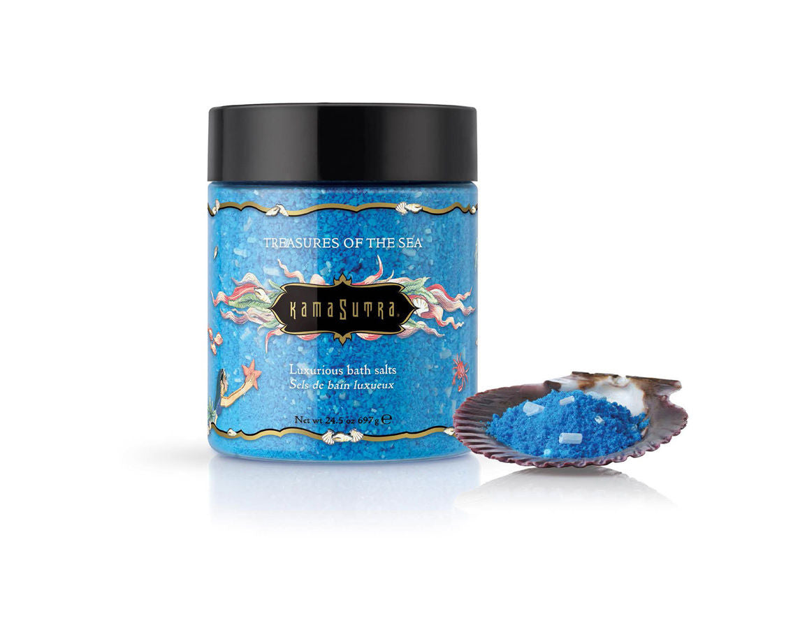 Kama Sutra Treasures of the Sea (Blue) – Luxury Bath Salts 24.5 Oz