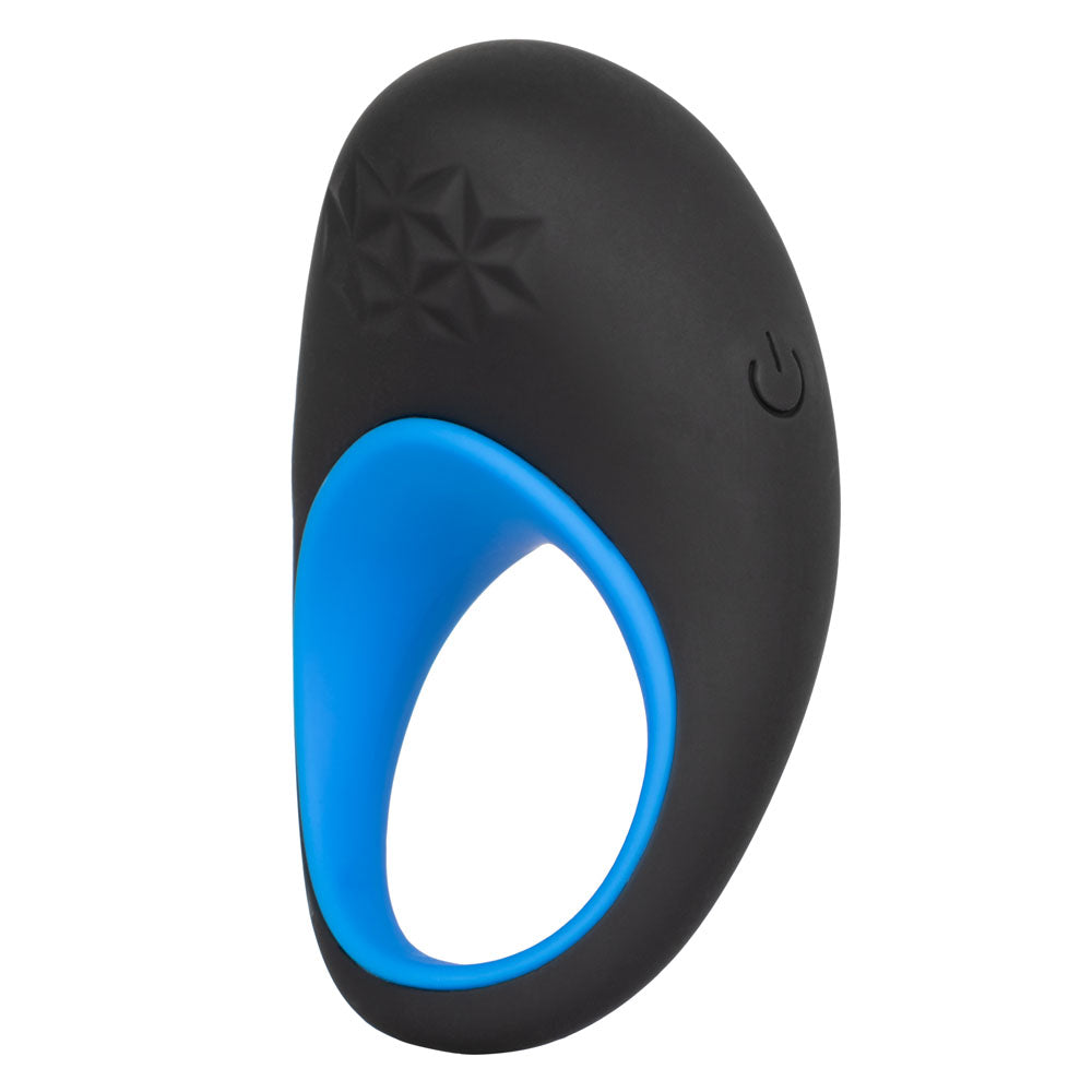 Link Up Max Dual Vibrating Ring (Black and Blue) – Ultra-Soft Silicone Support Ring
