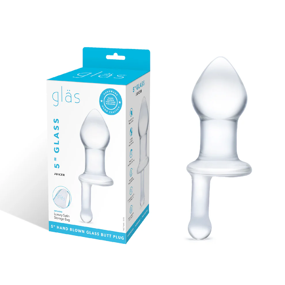 Glas 5 Inch Juicer – Handmade Fracture-Resistant Hypoallergenic Glass Dildo