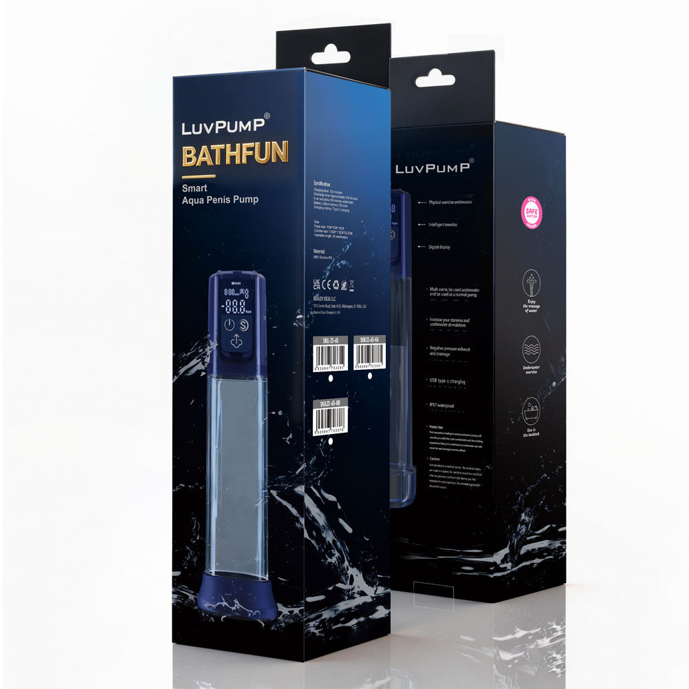 LuvPump Bathfun Smart Aqua – Waterproof USB-C Rechargeable Penis Pump