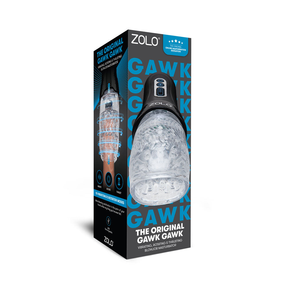 Zolo The Original Gawk Gawk – USB Rechargeable Vibrating Rotating Thrusting Masturbator
