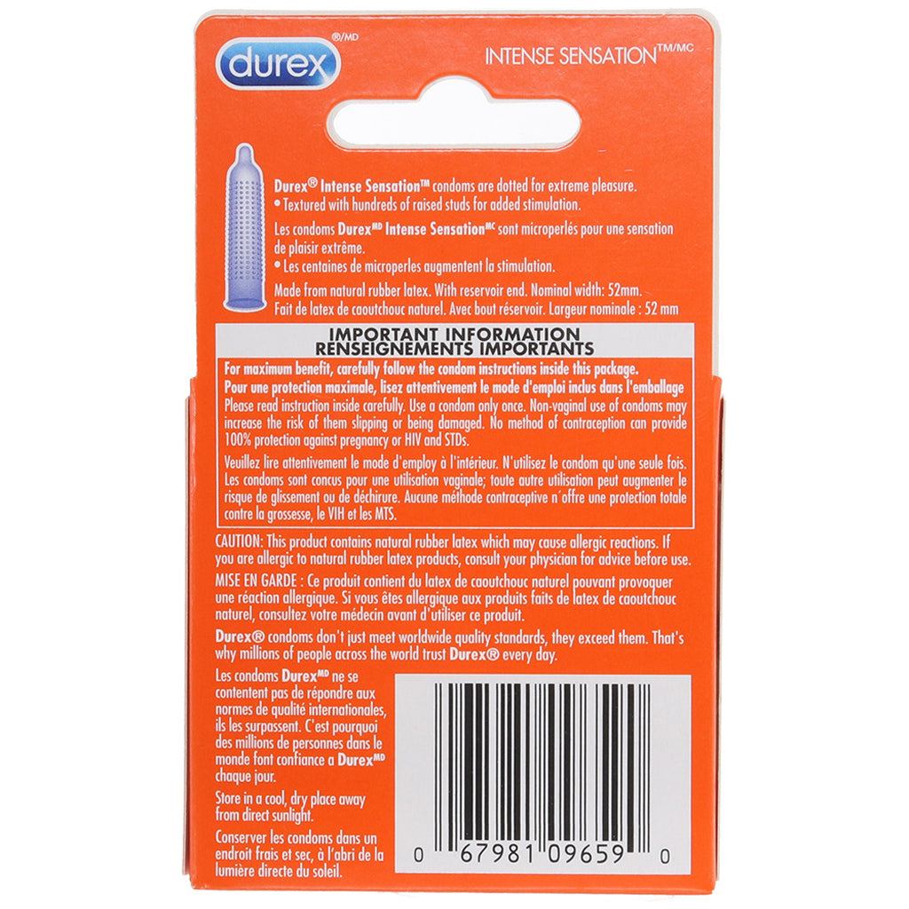 Intense Sensation Condoms in 3 Pack Condoms