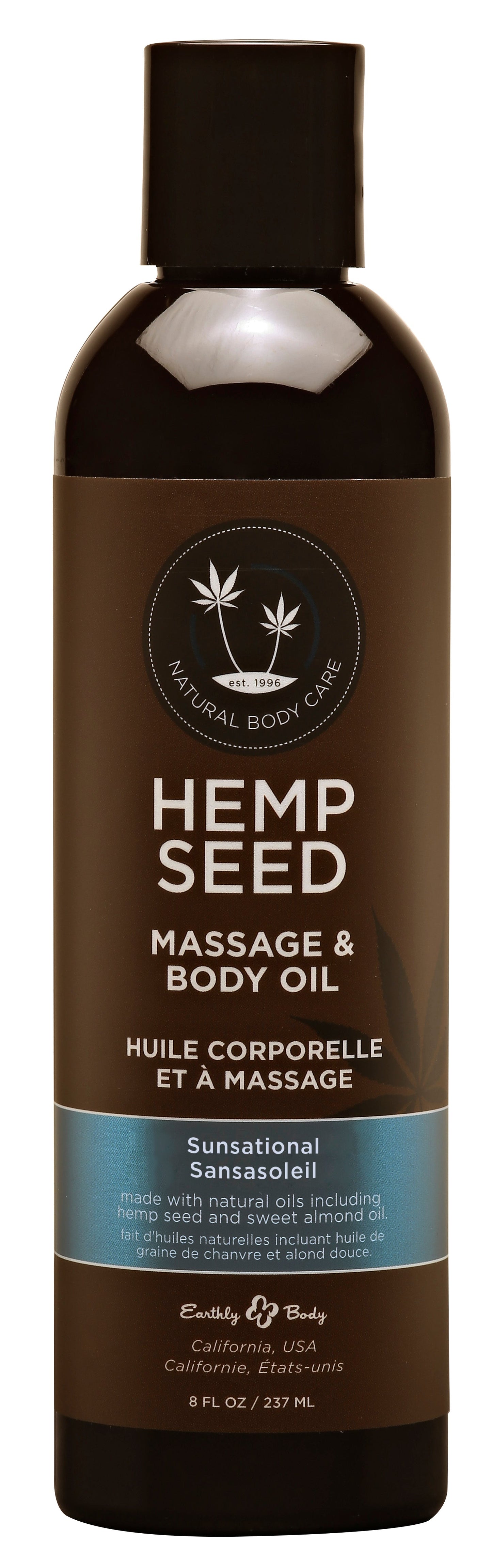 Hemp Seed Massage and Body Oil with Italian Bergamot Juniper Berries and White Wood 237 ml