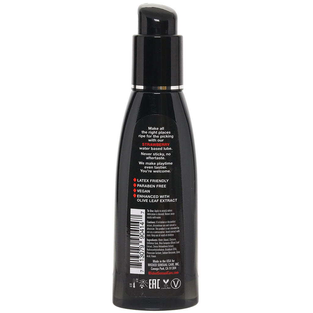 Aqua Flavored Lube 4oz/120ml in Strawberry Lubes and Lotions > Flavored Sex Lubes
