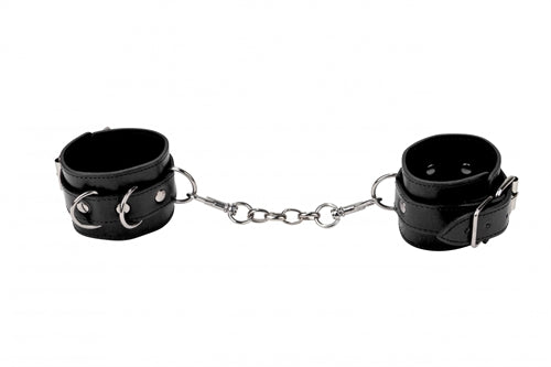 Ouch Leather Cuffs – Adjustable Leather Bondage Cuffs