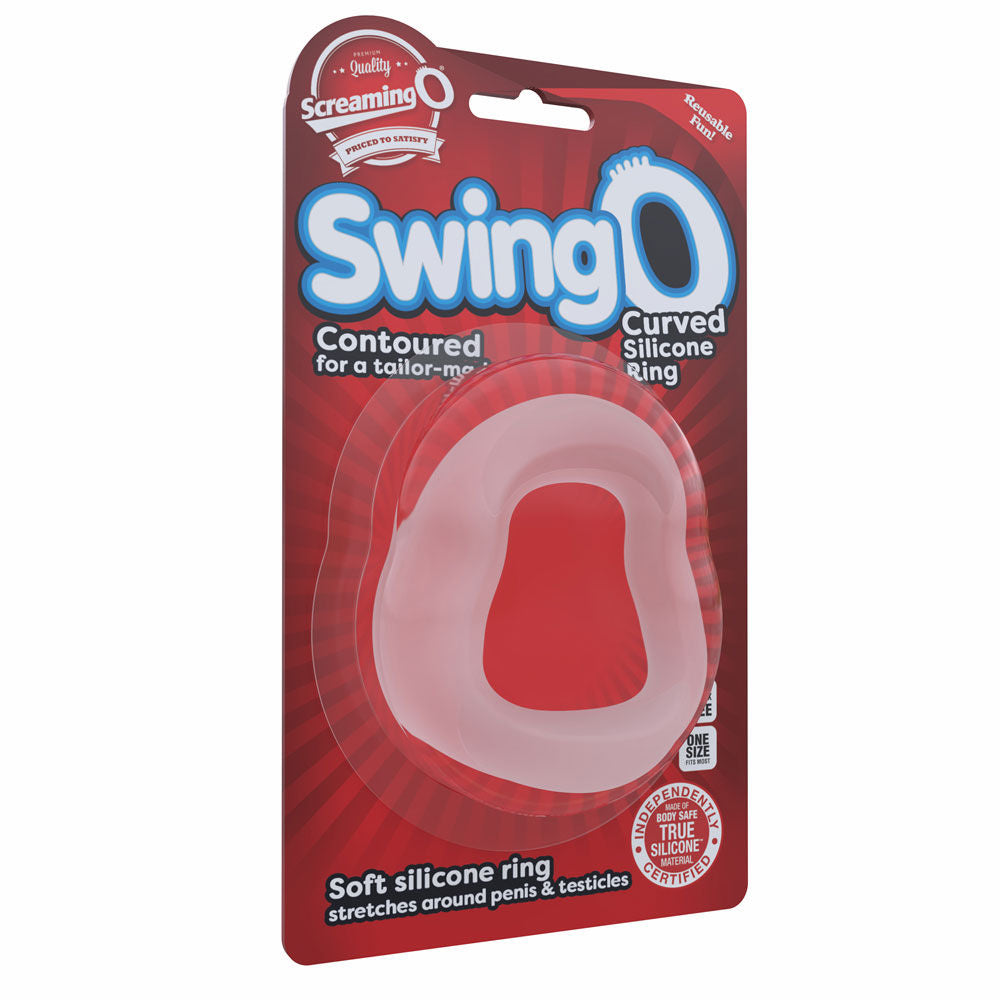Screaming O Swingo Curve (Clear) – Stretchy True Silicone Cock Ring