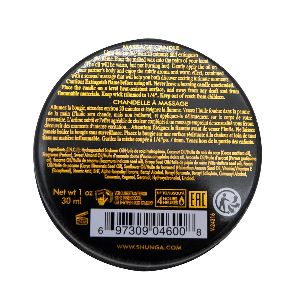 Aphrodisia Mini Massage Candle – Natural Soy Massage Oil Candle 1 Fl Oz