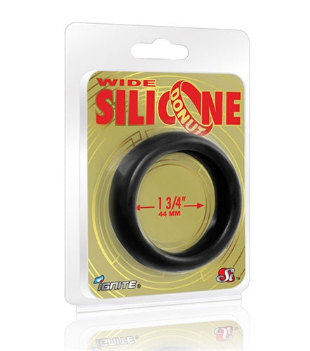Wide Donut Black Cock Ring 44mm