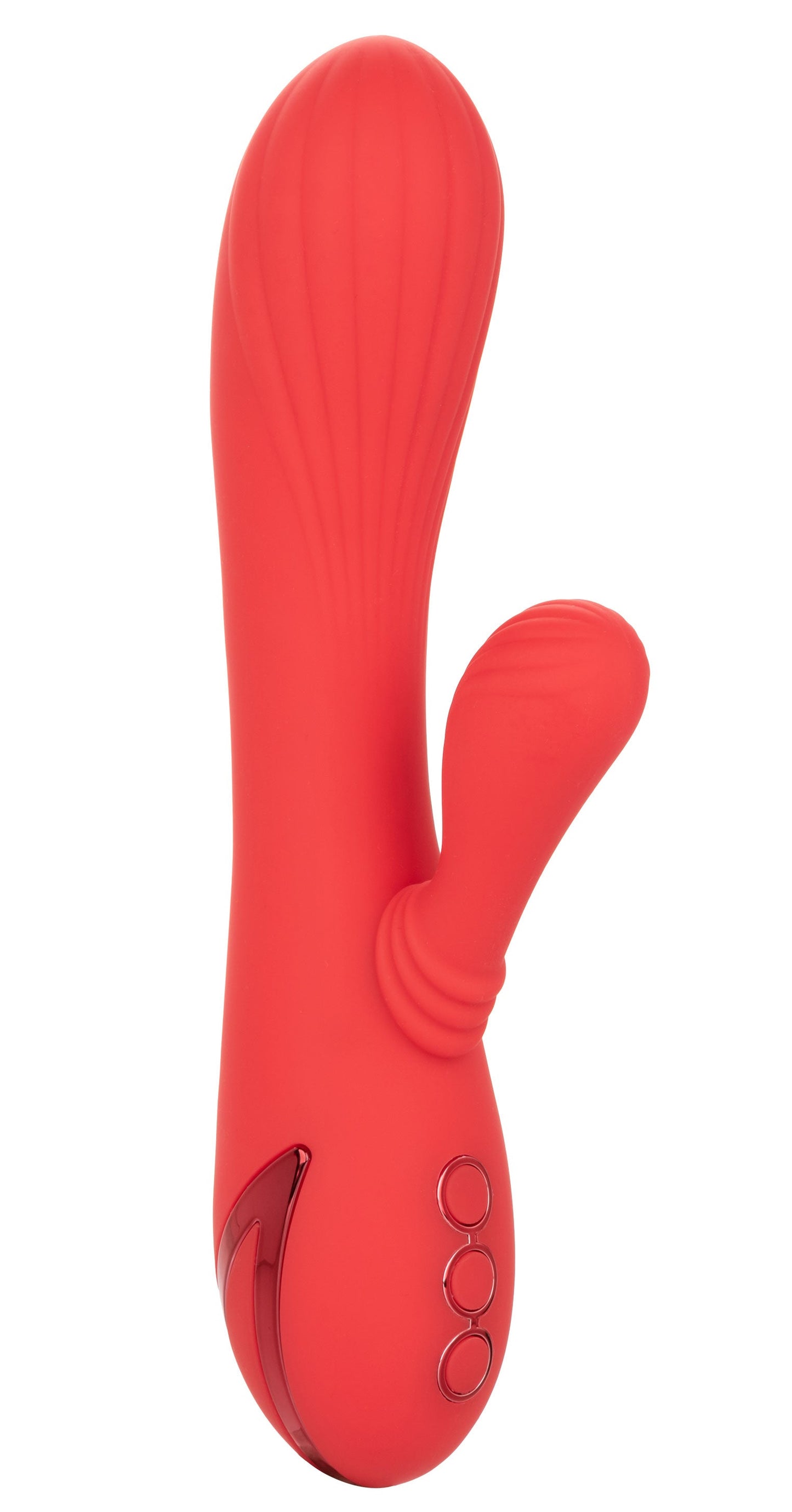 California Dreaming Palisades Passion Red Silicone Heated Massager with Swinging Teaser and Triple Motor Vibrations