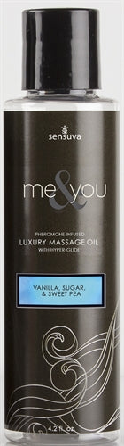 Me and You Vanilla Sugar Massage Oil with Sweet Pea Scent 4.2 Oz