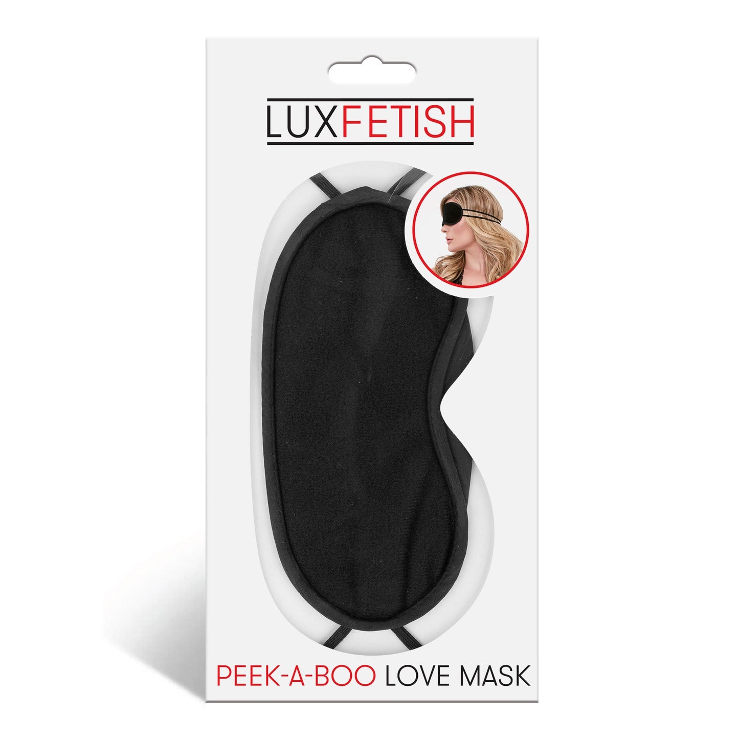 Peek-a-Boo Love Mask Black Velvet Soft Sensation