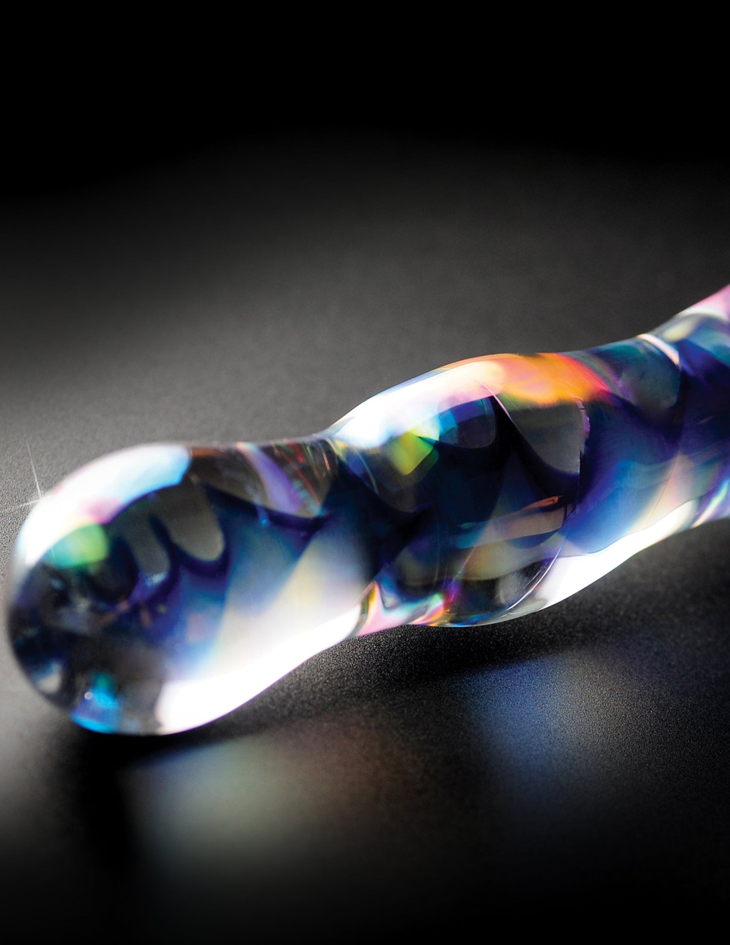 Pipedream Icicles No. 8 (Clear Blue) – Handcrafted Luxury Glass Massager Wand