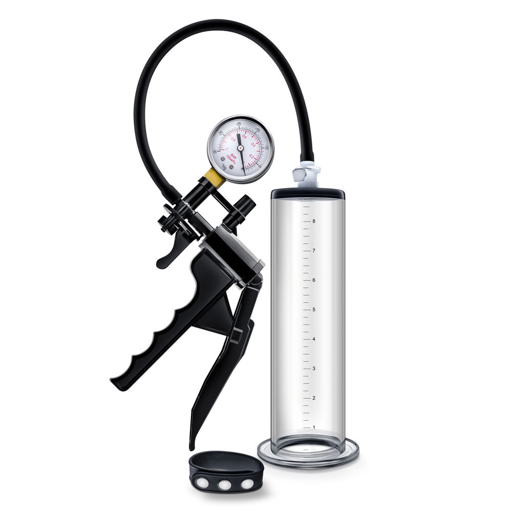 VX8 Premium Penis Pump System with Silicone Strap – Clear Penis Pump