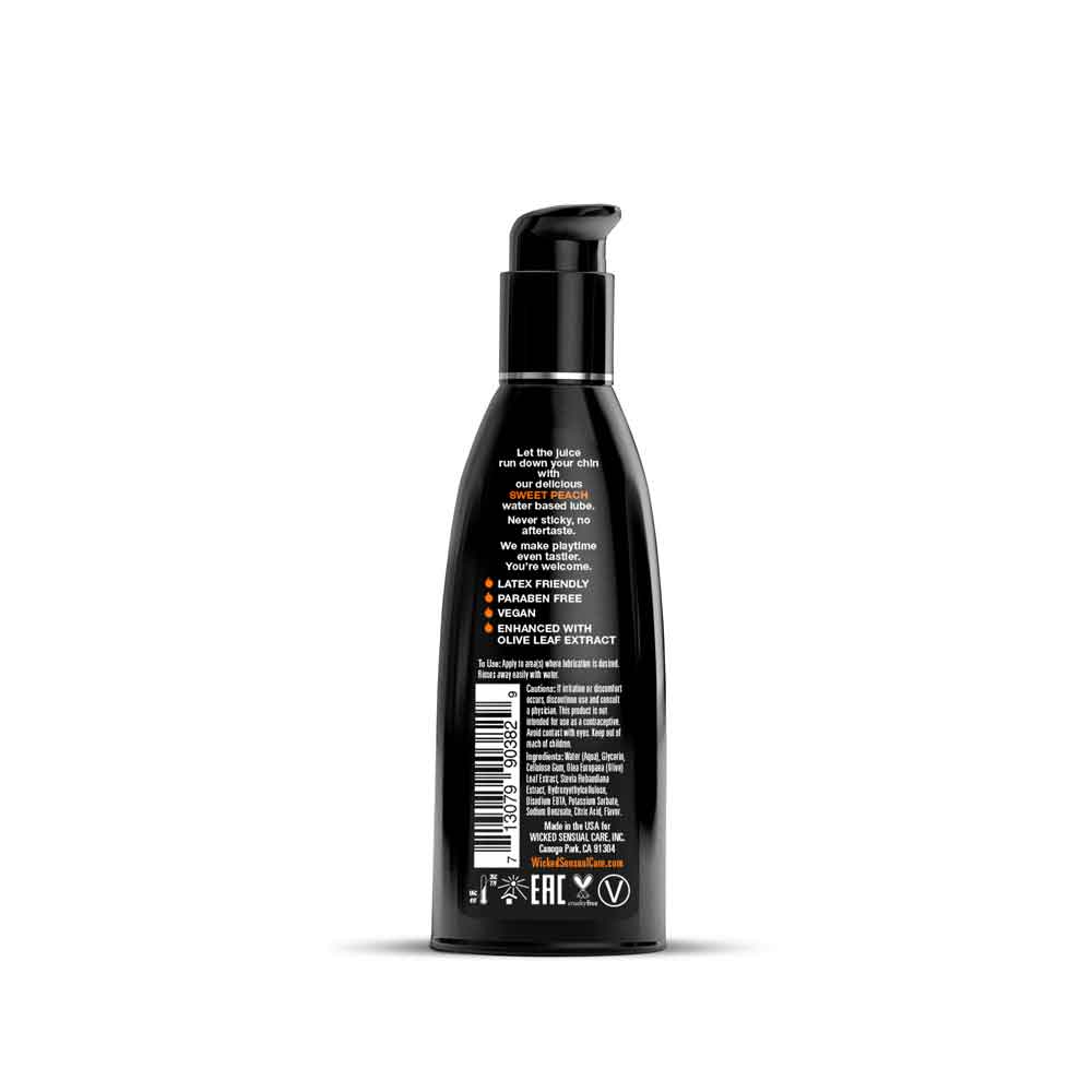 Wicked Aqua Sweet Peach – Flavored Water-Based Lubricant 60 ml Bottle