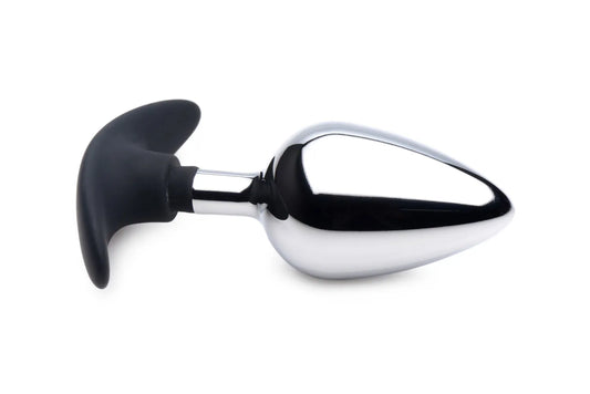 Dark Invader Metal and Silicone Weighted Large Anal Plug