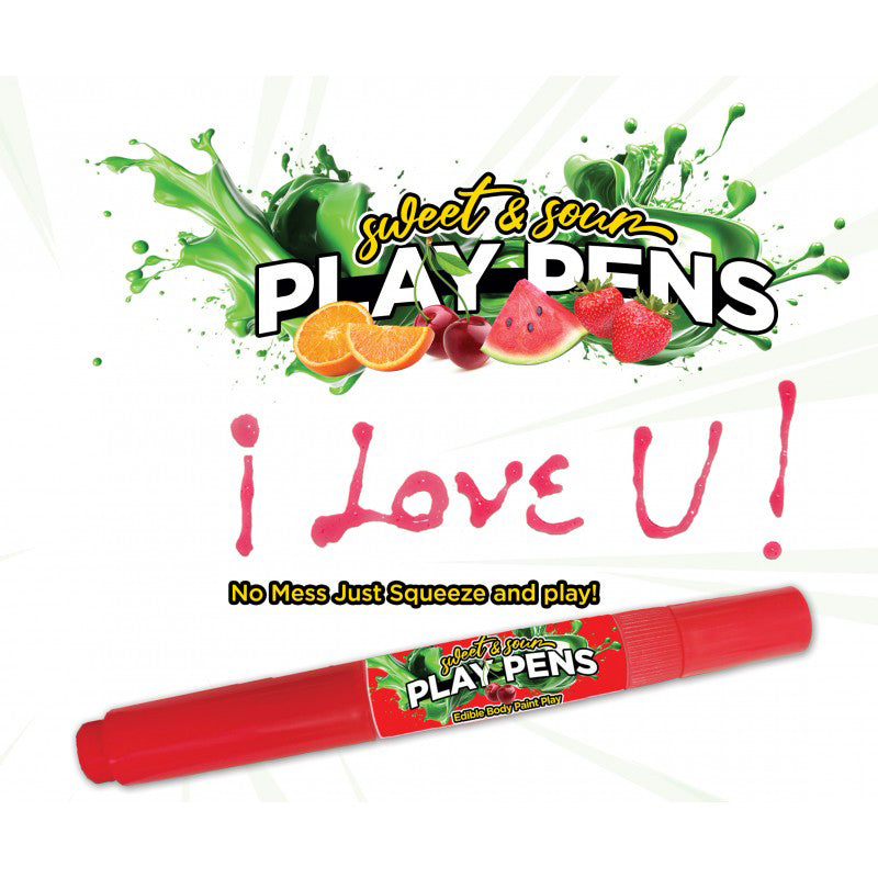 Sweet and Sour Play Pens – Edible Fruit Flavored Body Pens