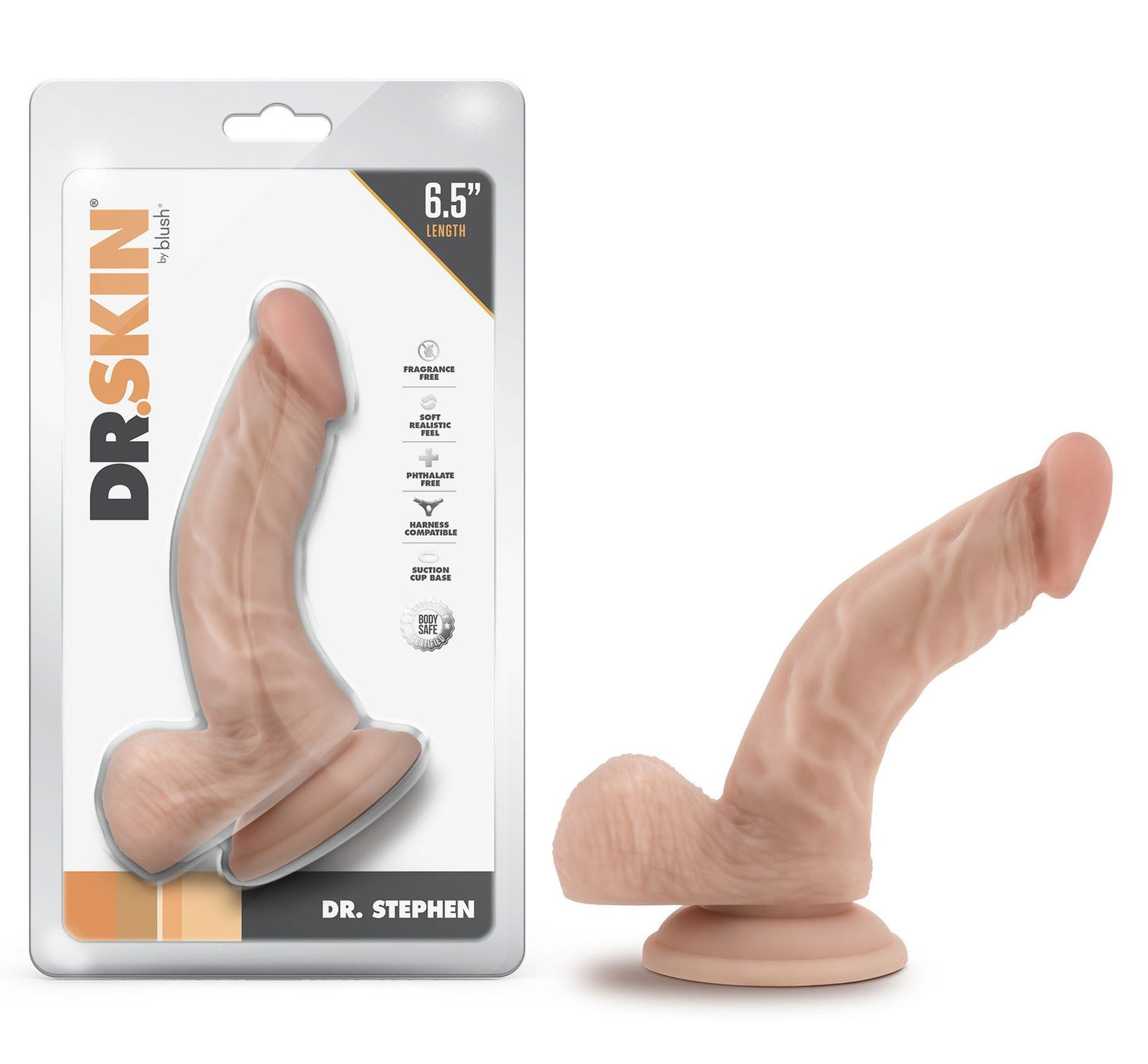 Dr. Skin Dr. Stephen Beige – 6.5 Inch Dildo With Balls