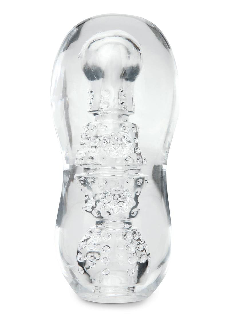 Zolo Gripz Dotted Clear – Squeezable Stroker