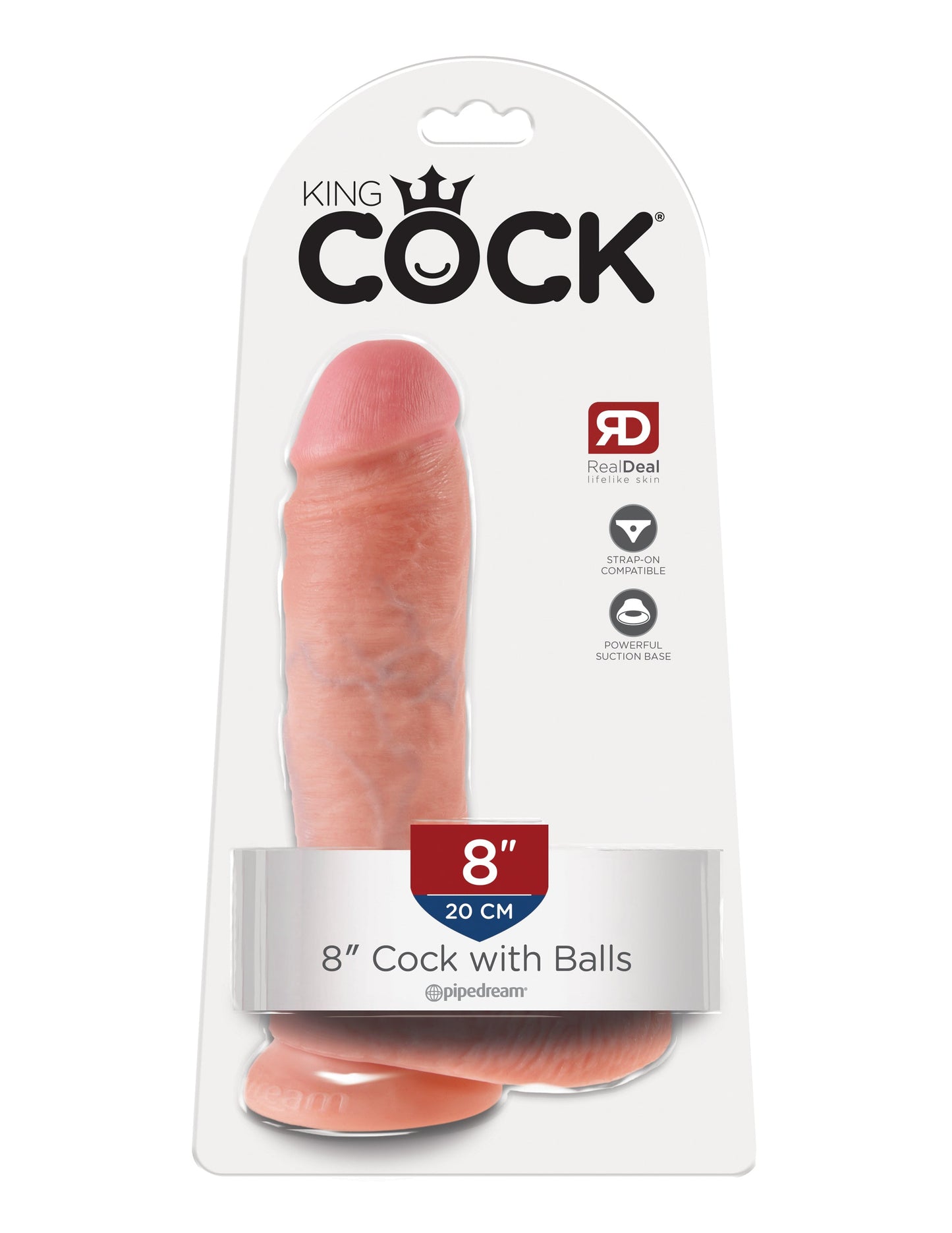 King Cock 8 Inch Cock With Balls – Realistic Handmade Dildo