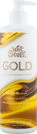 Wet Stuff Gold – Long-Lasting Clear Water-Based Lubricant