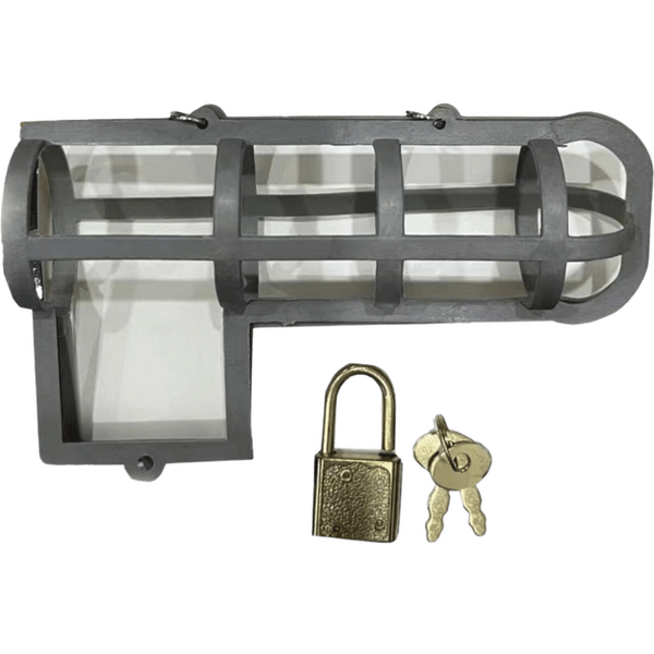 Cock Block – Adjustable Lockable Male Chastity Device with Master Lock and Key