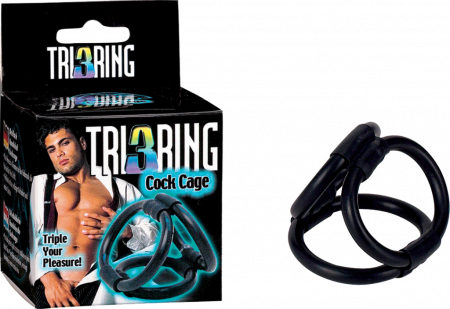 Tri Ring 3 – Cock Cage with Trio of Cock Rings