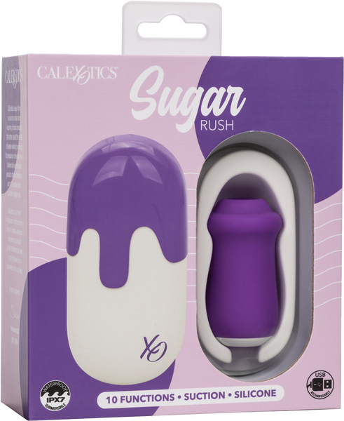 Sugar Rush – Silicone Suction Stimulator with 10 Functions and Travel Case