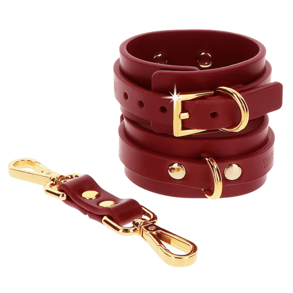 TABOOM D-Ring Collar and Wrist Cuffs Set – Fashion Accessory and BDSM Restraint