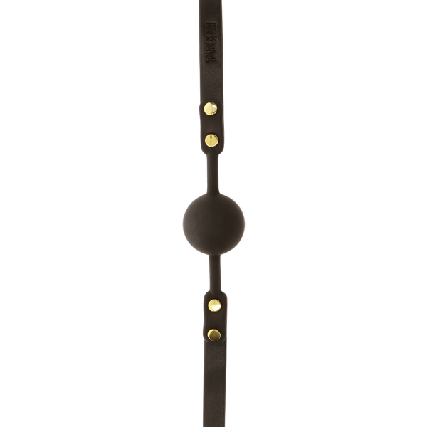 TABOOM Ball Gag – Adjustable Vegan PU Leather Bondage Accessory