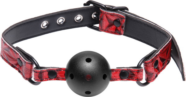 Crimson Tied Breathable Ball Gag – Perforated Comfortable Breathable Ball Gag