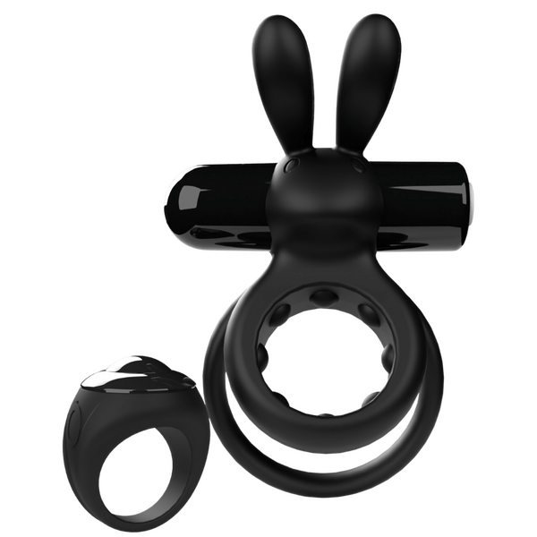 Ohare Remote Control Wearable Rabbit Vibrator (Black) – Rechargeable Waterproof Silicone Vibrator