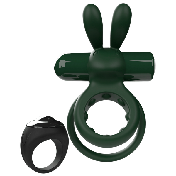 Ohare Remote Control (Green) – Waterproof Rechargeable Wearable Rabbit Vibrator with Double-Ring Design
