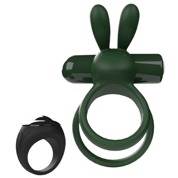 Ohare XL (Green) – Rechargeable Waterproof Remote-Controlled Rabbit Vibrator with Double-Ring Design