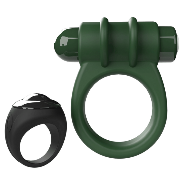 Remote Control Switch Vibe (Green) – Rechargeable Waterproof Double-Sided Vibrating Cock Ring