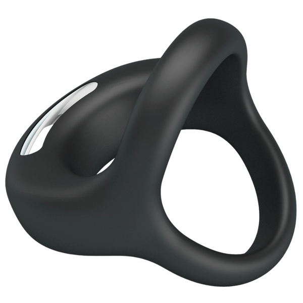 Vibrant Elliott Silicone Penis Ring With Ball Strap – Comfortable Stretchy Cock and Ball Ring