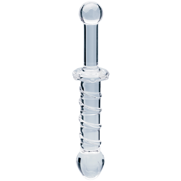 Elysian Swirl – Handblown Borosilicate Glass 5.6 Inch Dildo