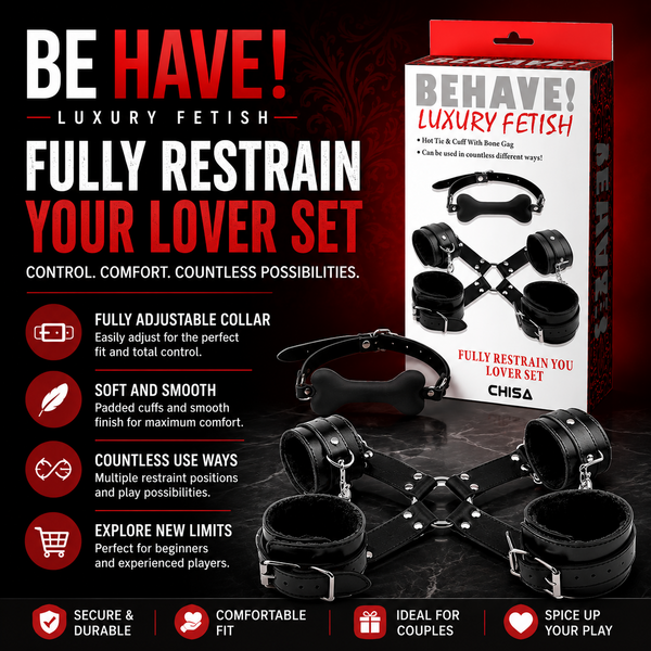 Fully Restrain Your Lover Set – Adjustable Collar Restraint Set